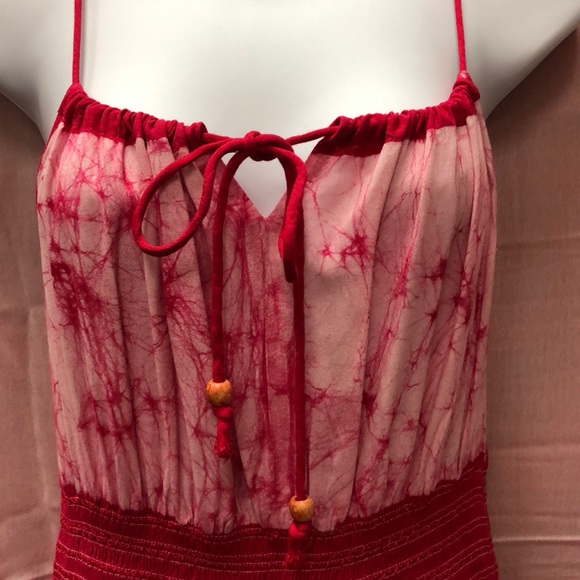 NWT Cherry Red Batik Dress - Picture 6 of 7